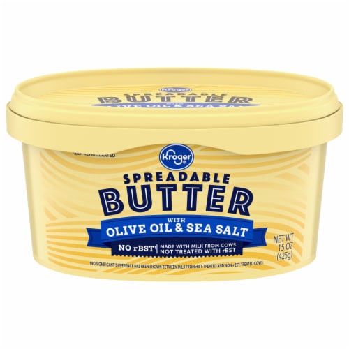 Kroger® Spreadable Butter with Olive Oil & Sea Salt Perspective: front