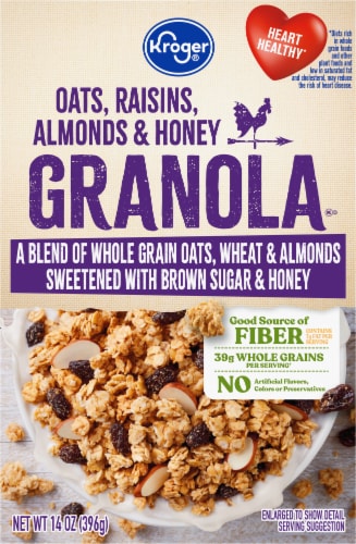 Kroger® Whole Grain Oats Raisin & Honey Granola Perspective: front