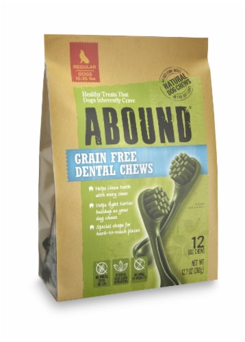 Abound Grain Free Regular Dental Chews Dog Treats 12 ct Fry s