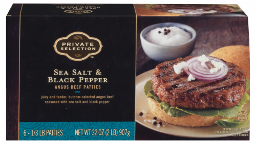 Private Selection™ Sea Salt & Black Pepper Angus Beef Patties Perspective: front