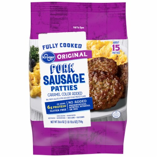 Kroger® Original Pork Breakfast Sausage Patties Perspective: front