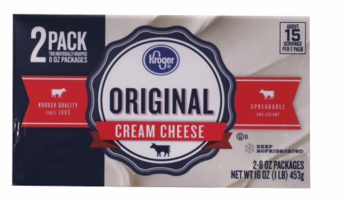 Kroger®  Original Cream Cheese 2 Pack Perspective: front