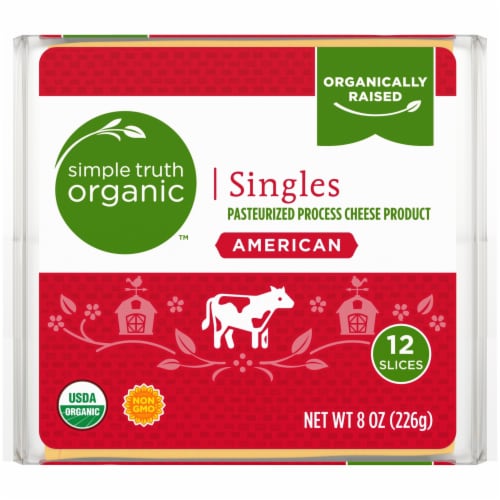 Simple Truth Organic® Singles American Sliced Cheese Perspective: front