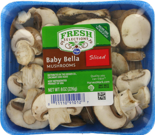 Fresh Selections Sliced Baby Bella Mushrooms Perspective: front