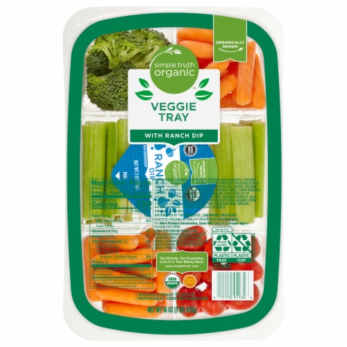 Simple Truth Organic™ Vegetable Tray with Dip Perspective: front