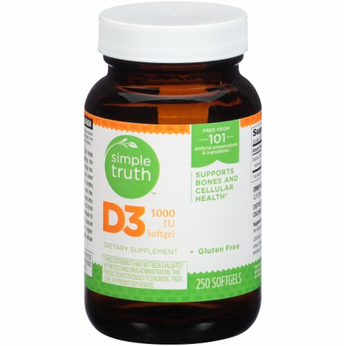 Simple Truth™ Vitamin D3 Softgels 1000 IU 250 Count Perspective: front