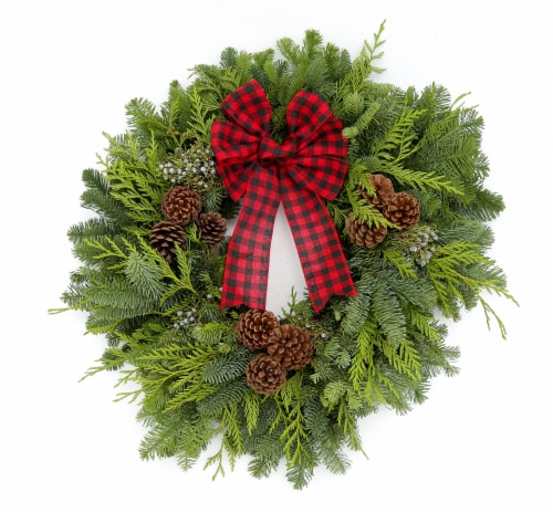 Bloom Haus Premium Assorted Outdoor Holiday Wreath Perspective: front