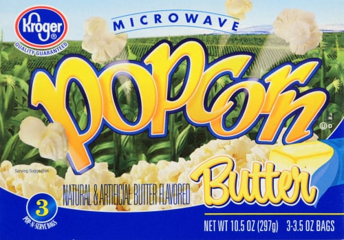 Kroger® Butter Microwave Popcorn Perspective: front