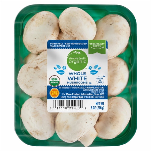 Simple Truth Organic™ Whole White Mushrooms Perspective: front