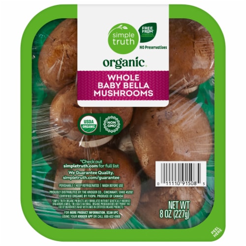 Simple Truth Organic® Whole Baby Bella Mushrooms Perspective: front