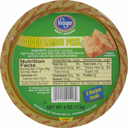 Kroger® Glace Diced Lemon Peel Perspective: front