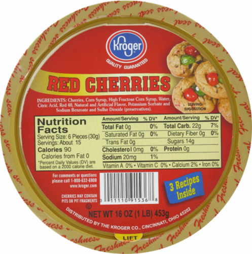 Kroger® Red Cherries Glace Perspective: front