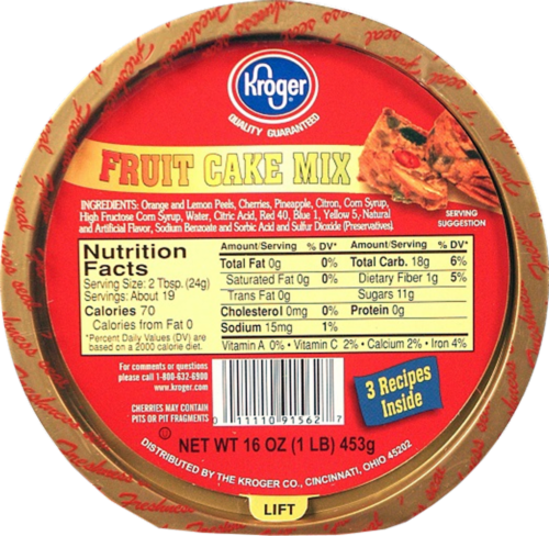 Kroger® Fruit Cake Mix Perspective: front