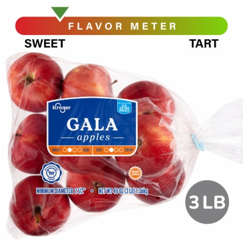 Gala Apples Fresh Produce Fruit, 3 LB Bag