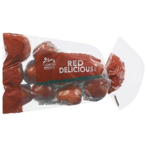 Harris Teeter Farmers Market Red Delicious Apples Bag Perspective: front