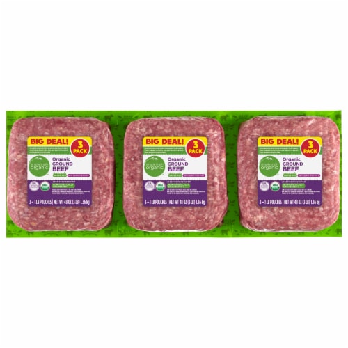 Simple Truth Grass Fed 85/15 Lean Ground Beef BIG Deal! Perspective: front