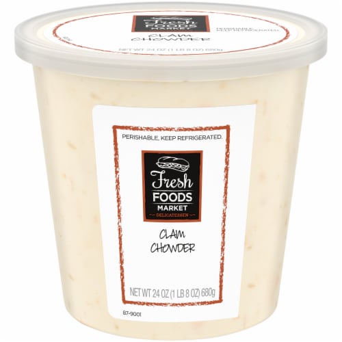 Fresh Foods Market New England Clam Chowder Soup Perspective: front