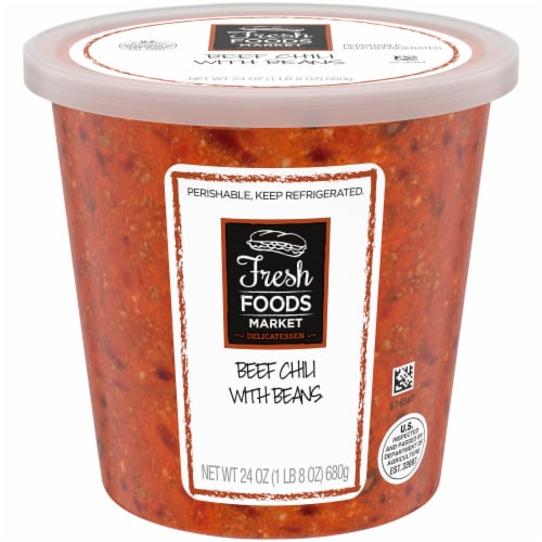 Fresh Foods Market Beef Chili with Bean Soup Perspective: front