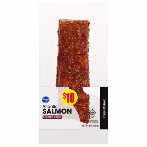 Kroger® Farm Raised Sesame Chile Atlantic Salmon Portions Perspective: front