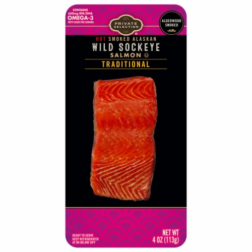Private Selection® Wild Caught Alaskan Sockeye Salmon Portion Hot Smoked Traditional Perspective: front