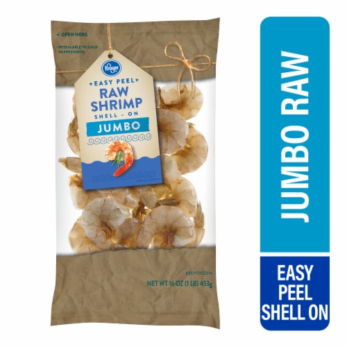 JUMBO SHRIMP RAW WITH SHELL ON 1LB 8/10 CT