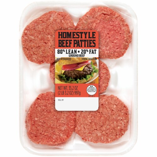 Tyson 80/20 Homestyle Beef Patties Perspective: front