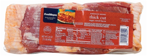 Fred Meyer Harwood Smoked Thick Cut Bacon Perspective: front
