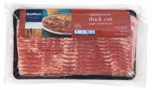 Fred Meyer Harwood Smoked Thick Cut Bacon Perspective: front