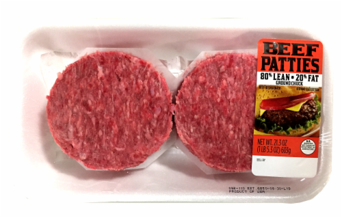Ground Chuck Patties 80% Lean (4 Patties per Pack) Perspective: front