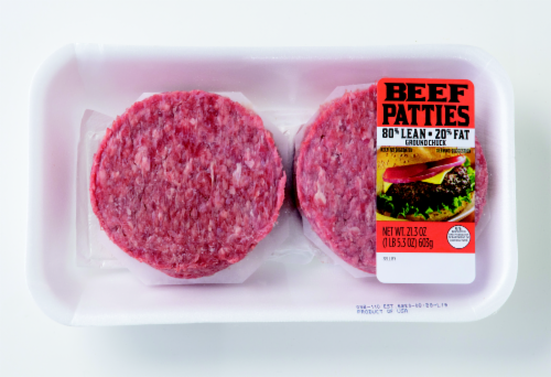 Ground Chuck Patties 80% Lean Super Value Pack (6 Patties per Pack) Perspective: front