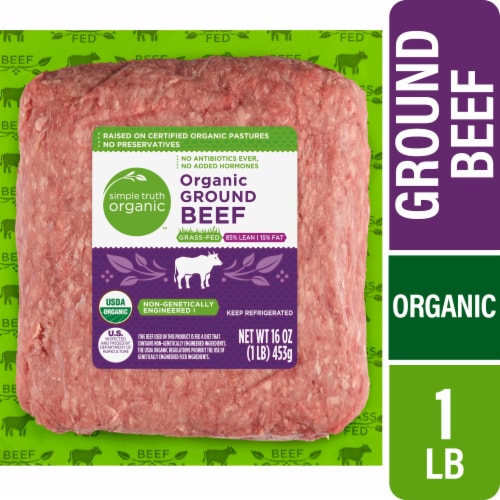 Simple Truth Organic™ 85 Lean Grass Fed Ground Beef 1 Lb Fry’s Food