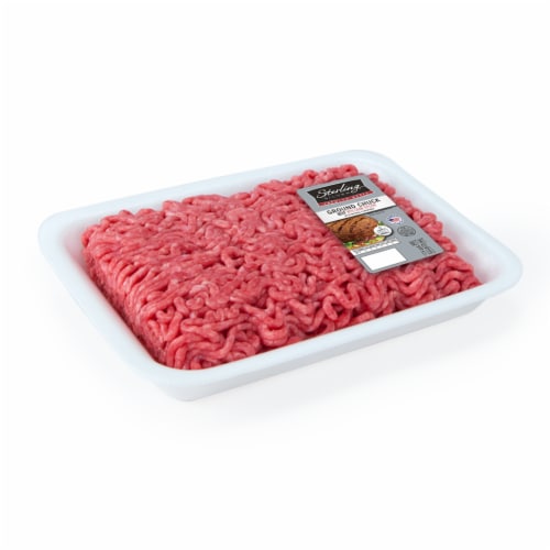Sterling Silver Ground Beef Chuck 80% Lean Perspective: front