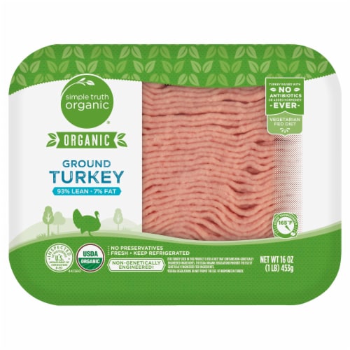 Simple Truth® Organic 93% Lean Ground Turkey Perspective: front