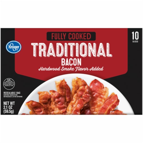 Kroger® Fully Cooked Hardwood Smoke Flavor Traditional Bacon, 2.1 oz -  Kroger