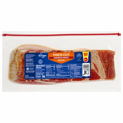 Kroger® Hardwood Smoked Thick Cut Bacon Perspective: front