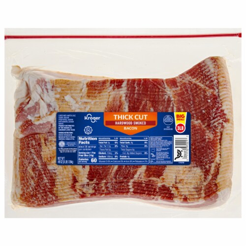 Kroger® Thick Cut Hardwood Smoked Bacon, 3 lb