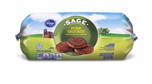 Kroger Sage Pork Sausage Roll Perspective: front