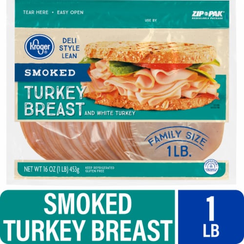 Kroger® Deli Style Smoked Sliced Turkey Breast Family Size Perspective: front