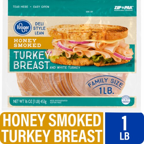 Kroger® Turkey Breast Honey Smoked Deli Thin Sliced Family Size Perspective: front