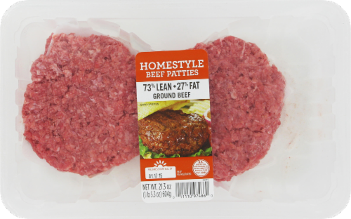 Kroger® Ground Beef Patties 73% Lean Perspective: front