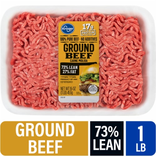 All Natural* 73% Lean/27% Fat Ground Beef, 1 lb Roll