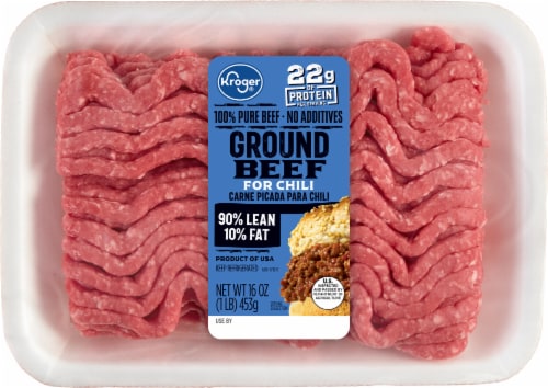 Kroger® 90/10 Lean Ground Beef for Chili Perspective: front
