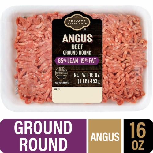 Private Selection® 85/15 Angus Ground Beef Tray 1 LB Perspective: front