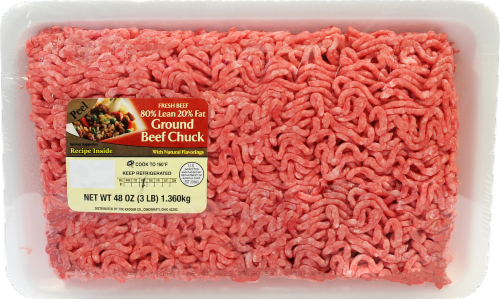 Kroger® 80% Lean 20& Fat Ground Beef Chuck Perspective: front