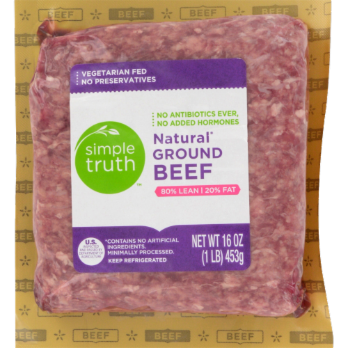 Simple Truth™ 80% Lean Natural Ground Beef Perspective: front