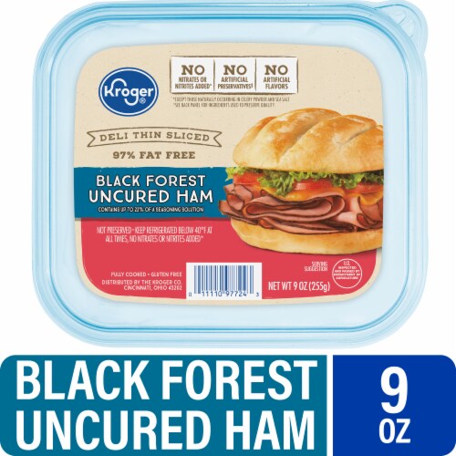 Kroger® Black Forest Ham Uncured Deli Thin Sliced Perspective: front