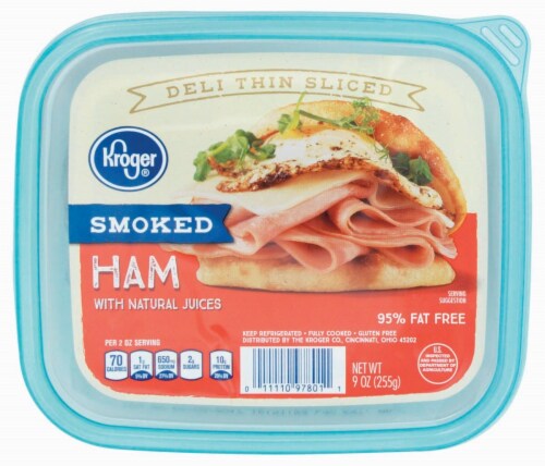 Kroger® Deli Thin Sliced Smoked Ham Perspective: front