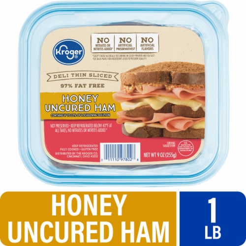 Kroger® Honey Ham Uncured Deli Thin Sliced Perspective: front