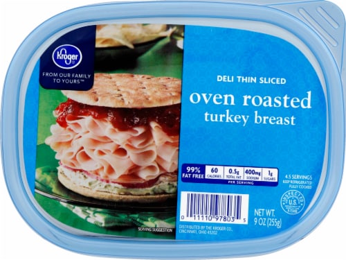 Kroger® Deli Thin Sliced Oven Roasted Turkey Breast Perspective: front