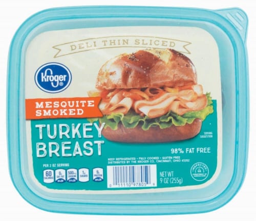 Kroger® Deli Thin Sliced Mesquite Smoked Turkey Breast Perspective: front